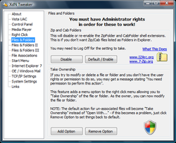XdN Tweaker Files and Folders