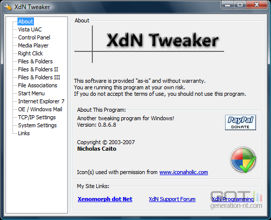 XdN Tweaker