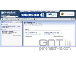 YopMail ; capture d'écran YopMail ; capture d'écran